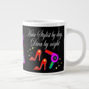 TAZA DE CAFÉ GIGANTE HERMOSO Y PERSONALIZADO DE ESTILO PELO