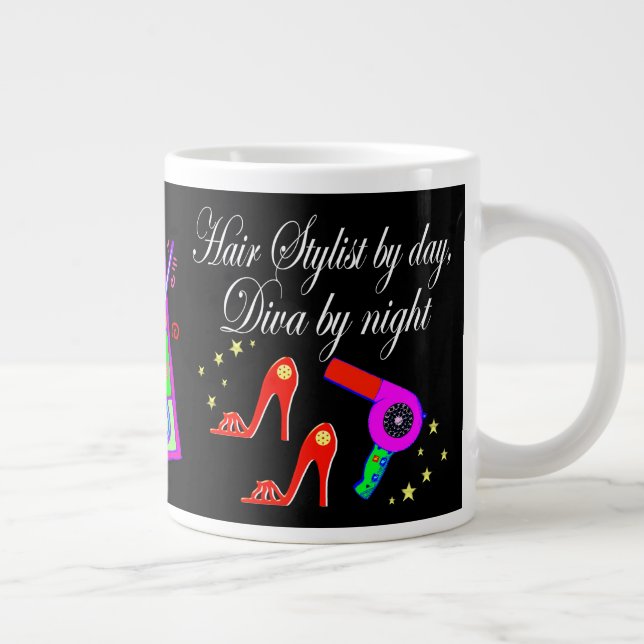 TAZA DE CAFÉ GIGANTE HERMOSO Y PERSONALIZADO DE ESTILO PELO (Derecha)