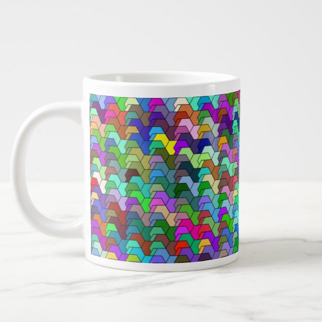 Taza De Café Gigante Hexagons de vieira 20oz Mug (Izquierda)