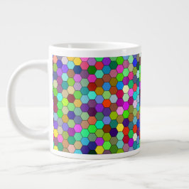 Taza De Café Gigante Hexagons horizontales 20oz Mug