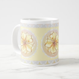 Taza De Café Gigante Hibiscus & lace YELLOW