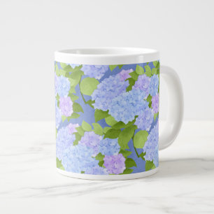 Taza De Café Gigante Hidrangea de jardín nocturno