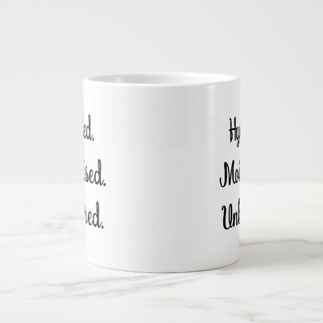 Taza De Café Gigante Hidratación, hidratación, autocuidado divertido si (Frente)