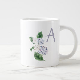 Taza De Café Gigante HIDROANGEA de primavera con carta personalizable