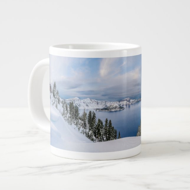 Taza De Café Gigante Hielo y nieve | Crater Lake Oregon (Izquierda)