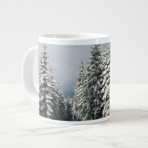 Taza De Café Gigante Hielo y nieve   Pine Woodland, Austria