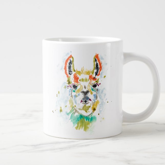 Taza De Café Gigante Hifi Llama - Retrato (Derecha)