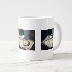 Taza De Café Gigante Hilo Doily y Crochet