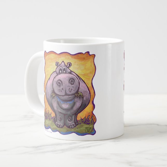 Taza De Café Gigante Hippo Cabeza y Jumbo (Izquierda)