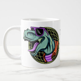 Taza De Café Gigante Hipster T-Rex personalizado monograma yumbo mug