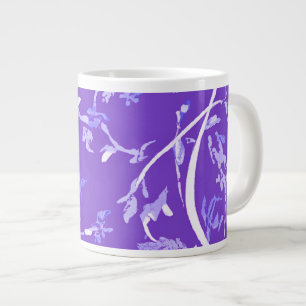 Taza De Café Gigante Hojas boho chic de lavanda