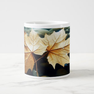Taza De Café Gigante Hojas de flujo