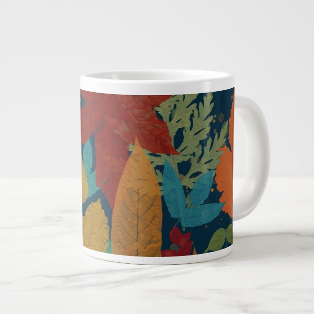 Taza De Café Gigante Hojas de otoño (Derecha)