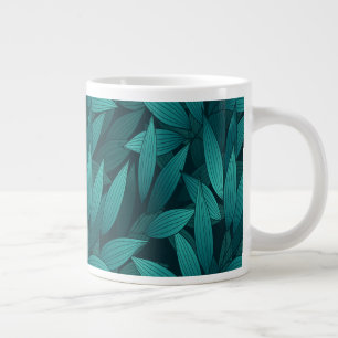 Taza De Café Gigante Hojas tropicales gradiente