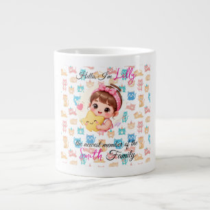 Taza De Café Gigante Hola al miembro más nuevo de la familia patrones g