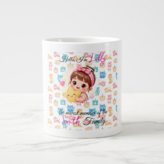 Taza De Café Gigante Hola al miembro más nuevo de la familia patrones g