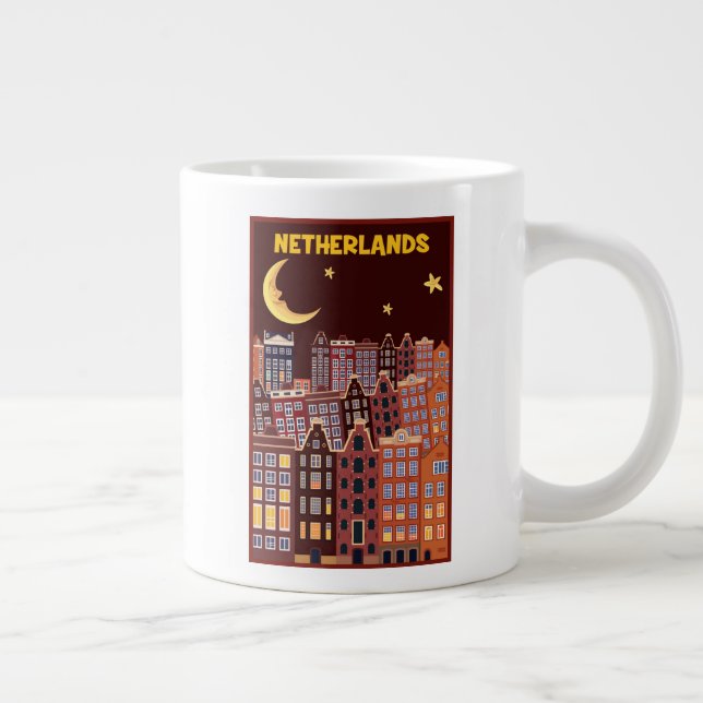 Taza De Café Gigante Holanda de noche (Derecha)