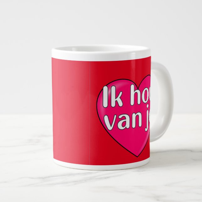 Taza De Café Gigante Holandés - Te amo (Derecha)
