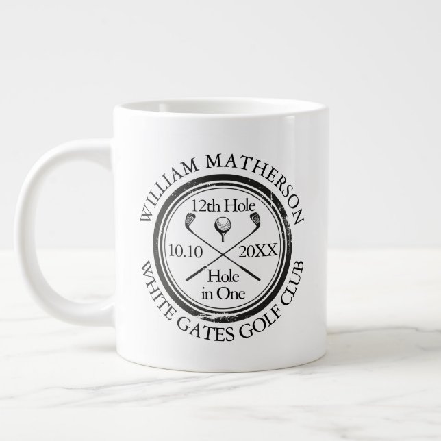 Taza De Café Gigante Hole in One Classic Personalized Golf (Izquierda)