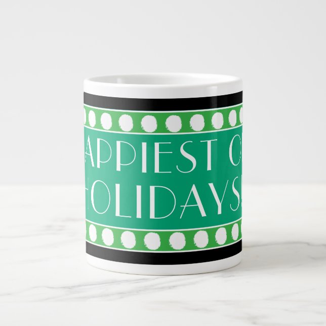 TAZA DE CAFÉ GIGANTE HOLIDAY ART DECO (Frente)