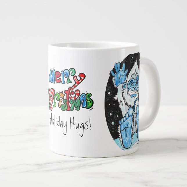 Taza De Café Gigante Holiday Hugs Yeti~mug especial (Derecha)