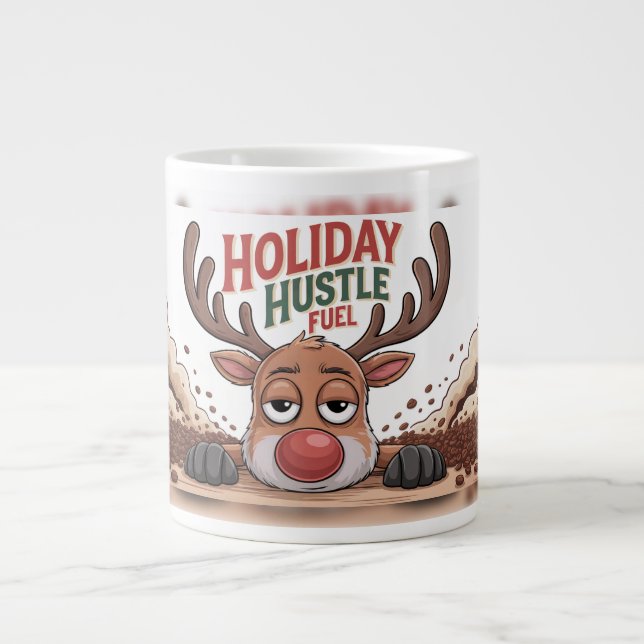 Taza De Café Gigante Holiday Hustle Fuel  (Frente)