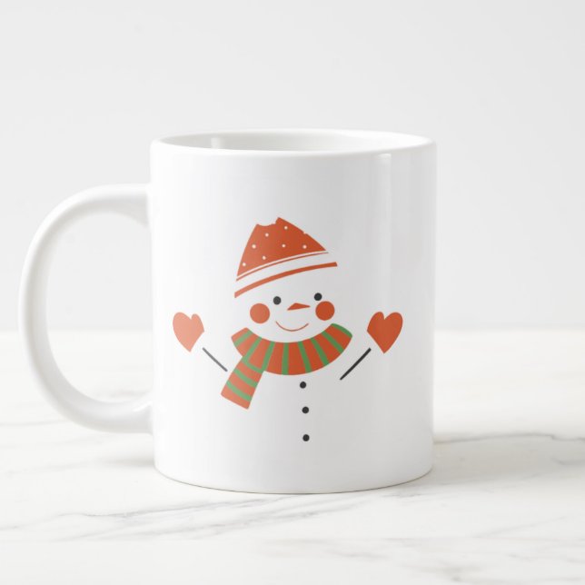 Taza De Café Gigante Holly Christmas Mug – Evergreen Holiday Cocoa & Co (Izquierda)