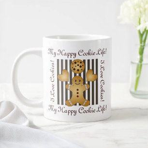 Taza De Café Gigante Hombre de jengibre de galleta linda personalizada