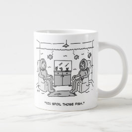 Taza De Café Gigante Hombre frena su pescado tropical - Personalizado d