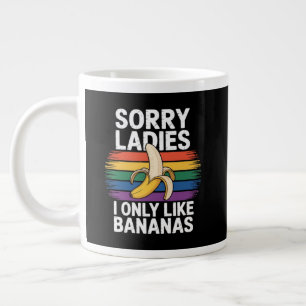 Taza De Café Gigante hombre lo siento chica me gustan las bananas diver