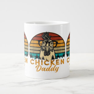 Taza De Café Gigante Hombre Pollo Daddy Pollo Padre Padre Granja Vintag