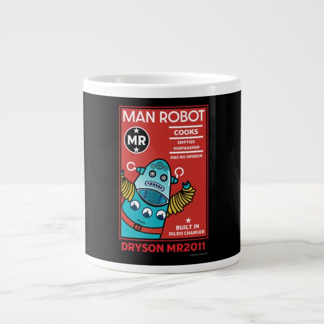 Taza De Café Gigante Hombre Robot El Hombre Perfecto (Frente)