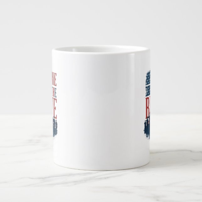 Taza De Café Gigante Home of the Brave Salute Tee (Frente)