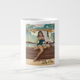 Taza De Café Gigante Honolulu vintage retro Viaje