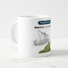 Taza De Café Gigante Honor a Colón blanco