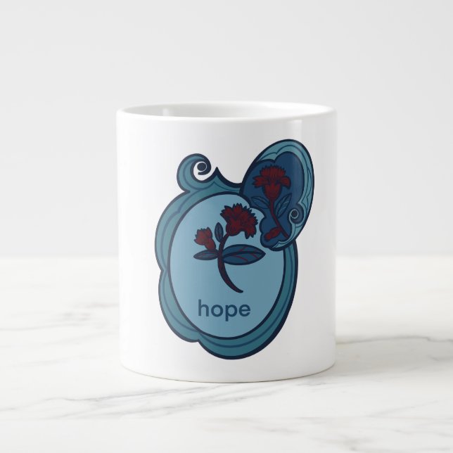 Taza De Café Gigante Hope Floral Nature inspired Mug (Frente)