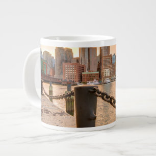 Taza De Café Gigante Horizonte del distrito financiero de Boston
