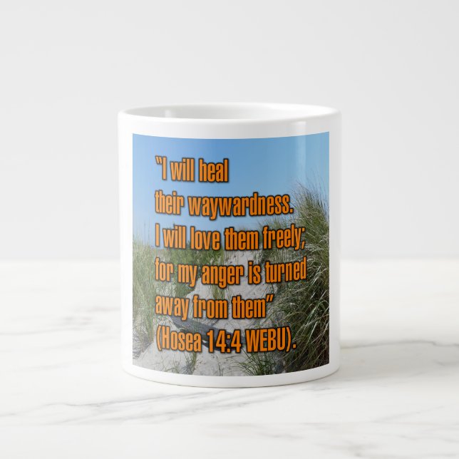 Taza De Café Gigante Hosea 14:4 WEBU Mug (Frente)