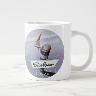 Taza De Café Gigante Hotel Excelsior Zurich Suiza Viajes Antiguos