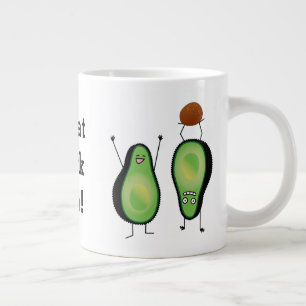Taza De Café Gigante Hoyo verde divertido del handstand del aguacate