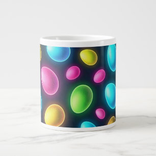Taza De Café Gigante Huevo de Pascua/Primavera de colores vivos/neón