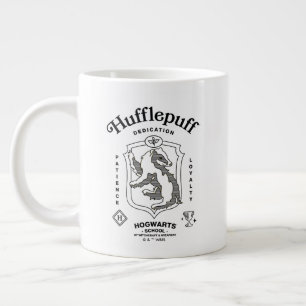 Taza De Café Gigante HUFFLEPUFF™ Dedicación Paciencia Lealtad Escudo