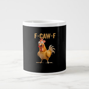 Taza De Café Gigante Humor Divertido de Pollo F-Caw-F