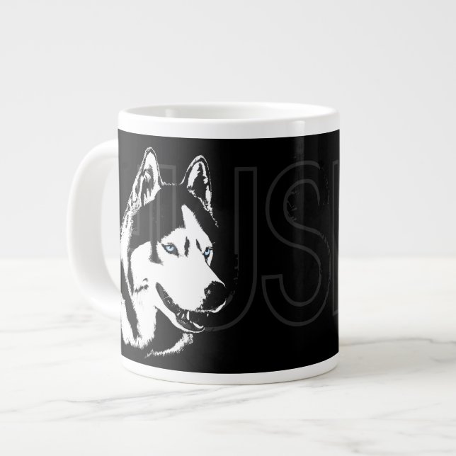 Taza De Café Gigante Husky Dog Coffee Mug Siberian Husky Sleg (Izquierda)