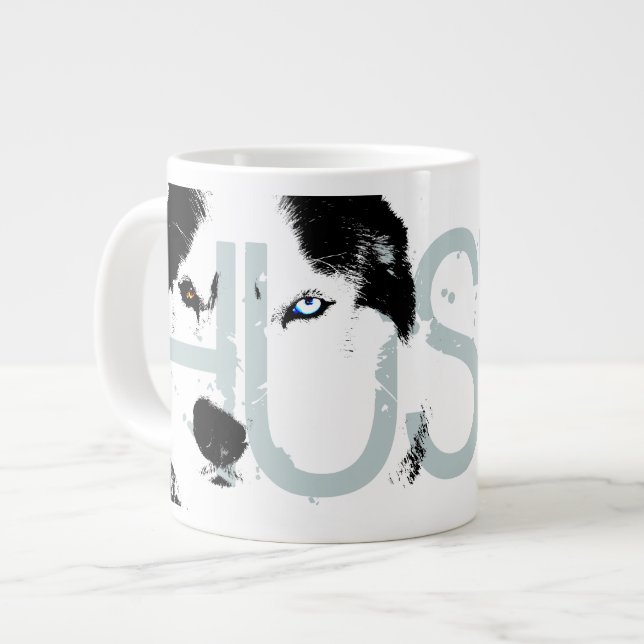 Taza De Café Gigante Husky Dog Coffee Mug Siberian Husky Sleg (Izquierda)