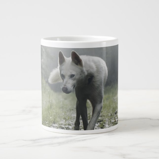 Taza De Café Gigante Husky Siberiano Blanco (Frente)