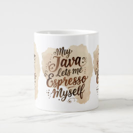 Taza De Café Gigante Hyper-Specific Coffee Pun Mug