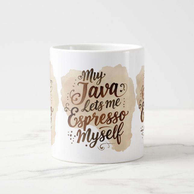 Taza De Café Gigante Hyper-Specific Coffee Pun Mug (Frente)