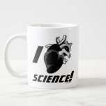 Taza De Café Gigante I (Anatomical Heart Science)<br><div class="desc">¡Me encanta la ciencia! Quiero decir,  ¿quién no está bien?

Eche un vistazo a este gráfico "I love science",  que presenta una representación cardíaca anómica.</div>