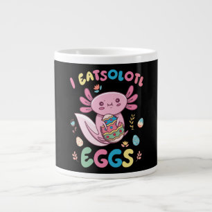 Taza De Café Gigante I Eatsolotl Huevos Rabbit Axolotl Bunny Easter